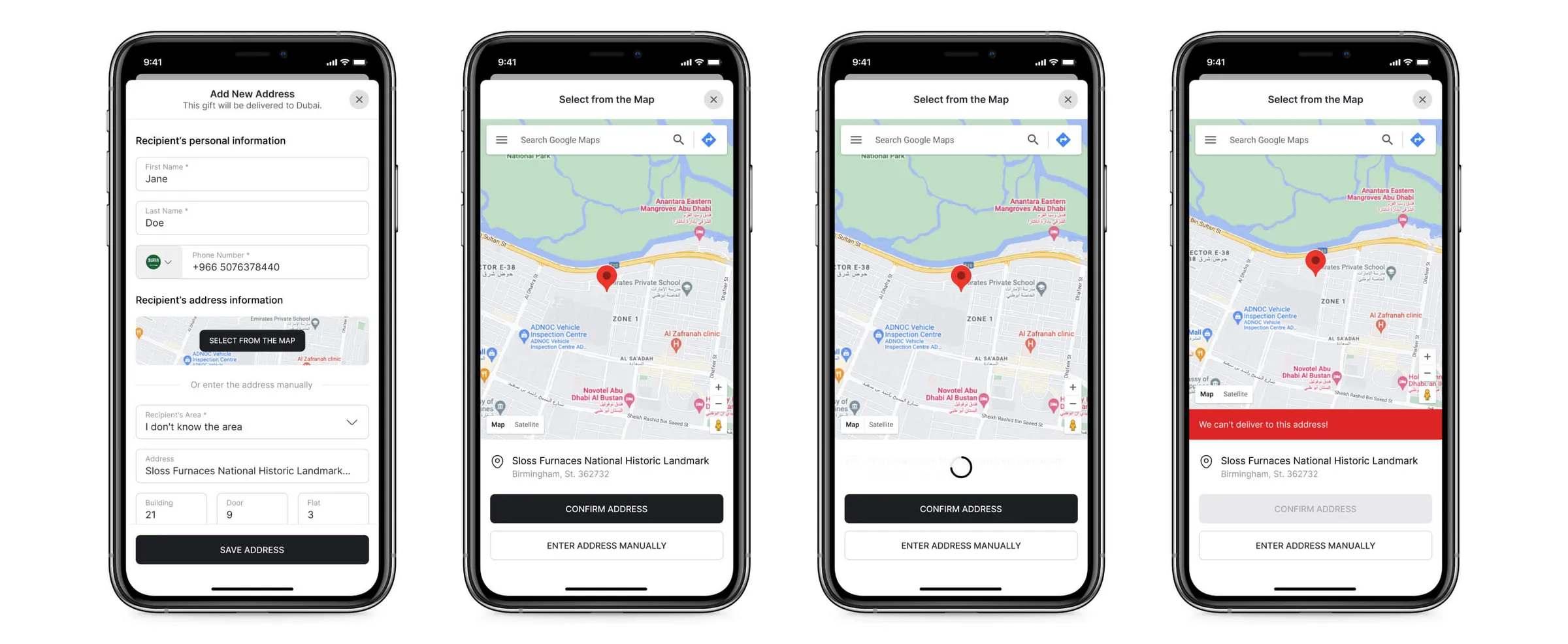 Add address flow
