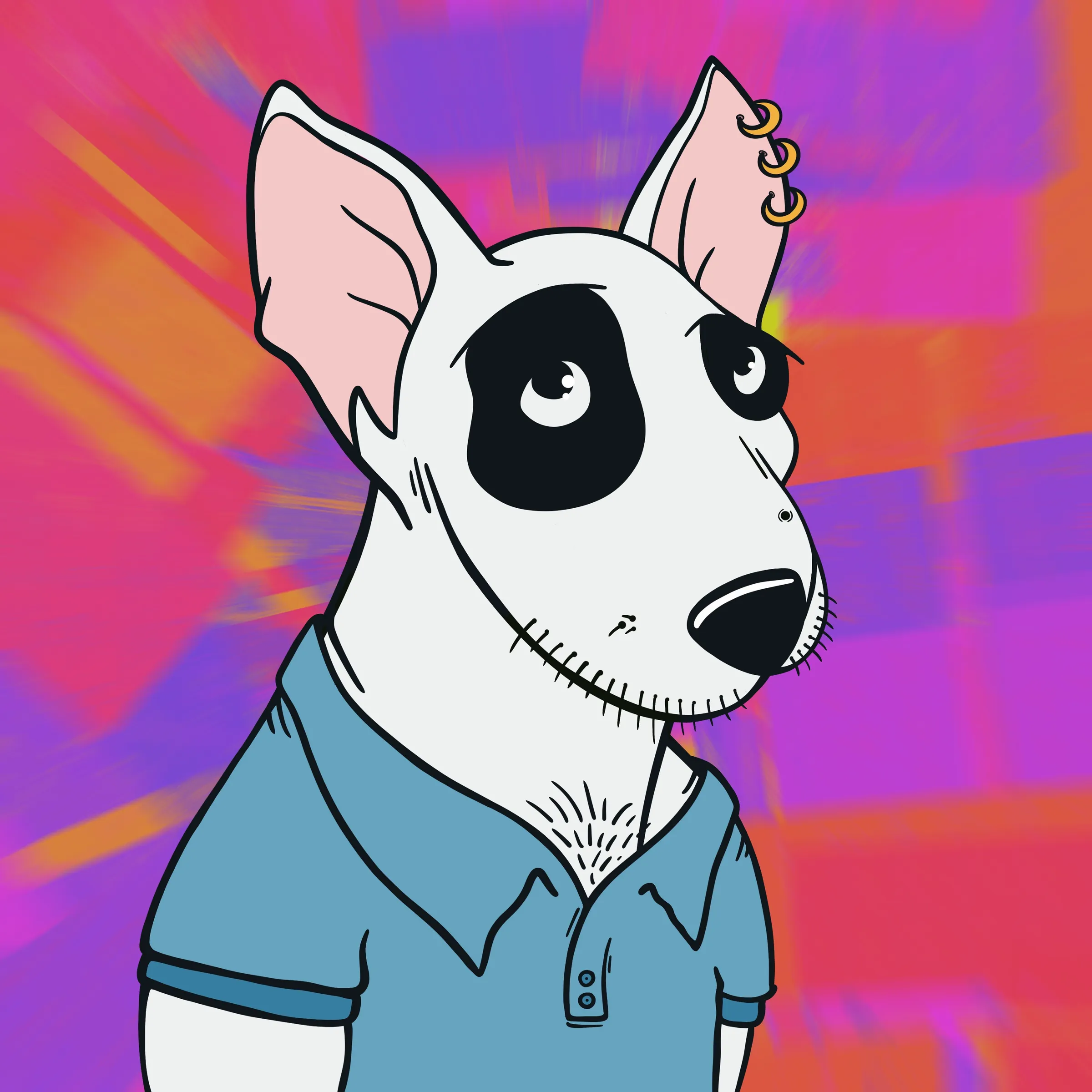 Cartoon Dogs - Blue