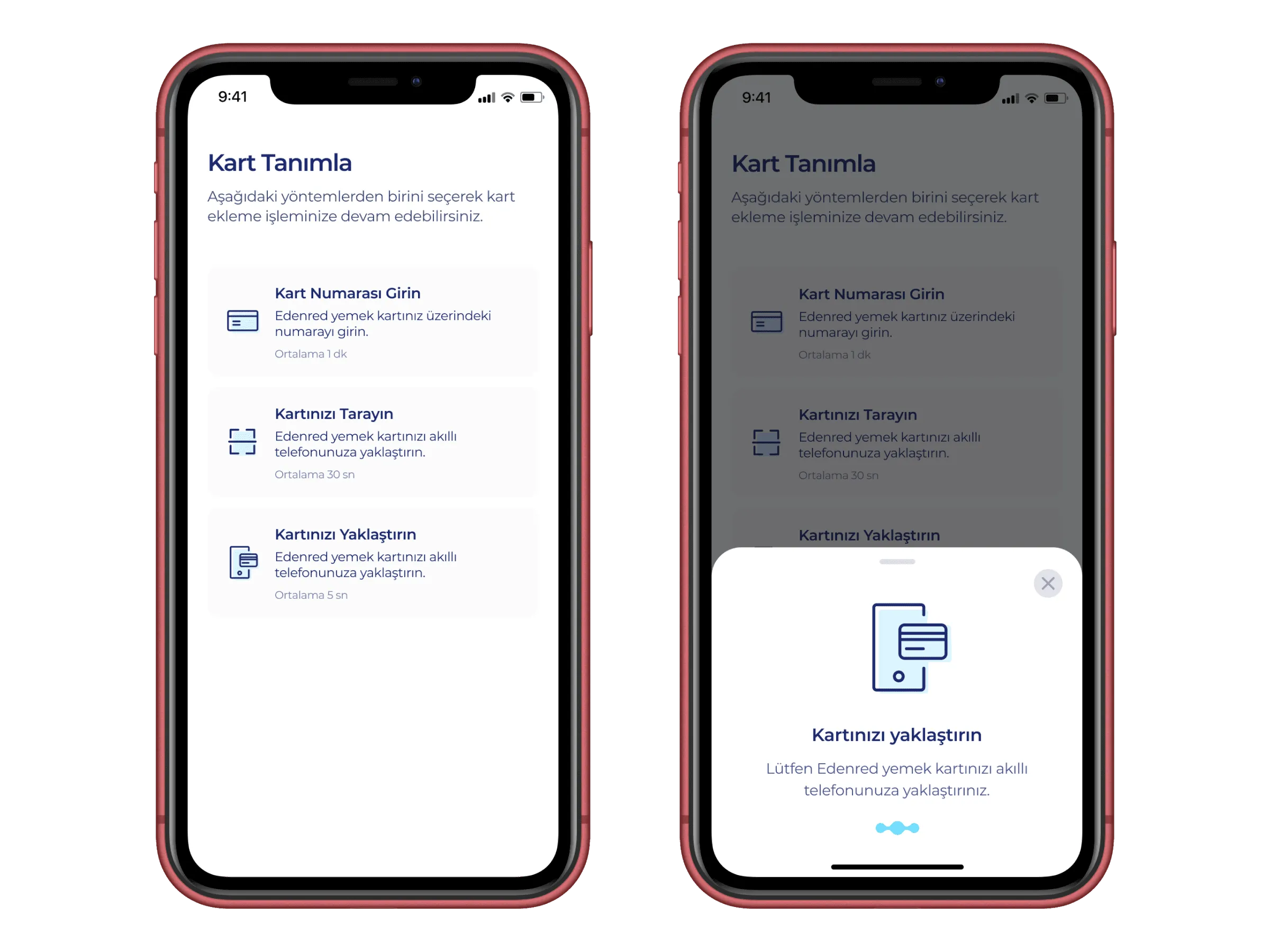 Card registration options