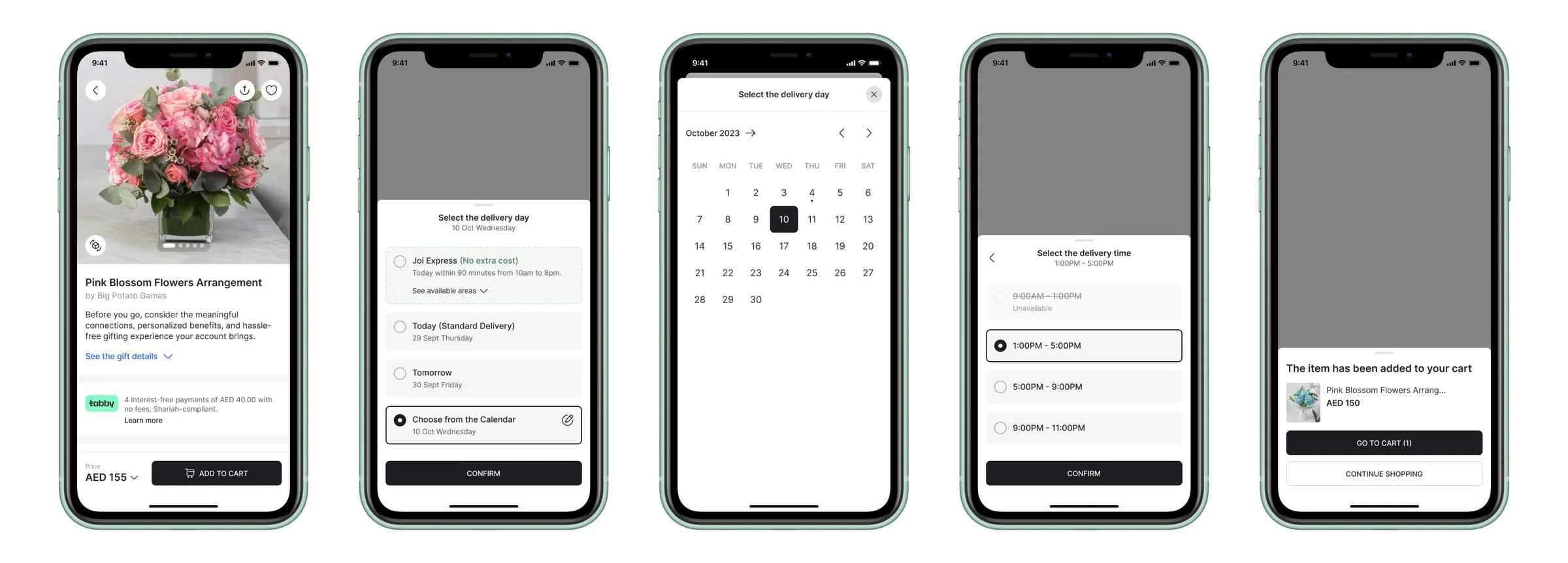 Calendar selection