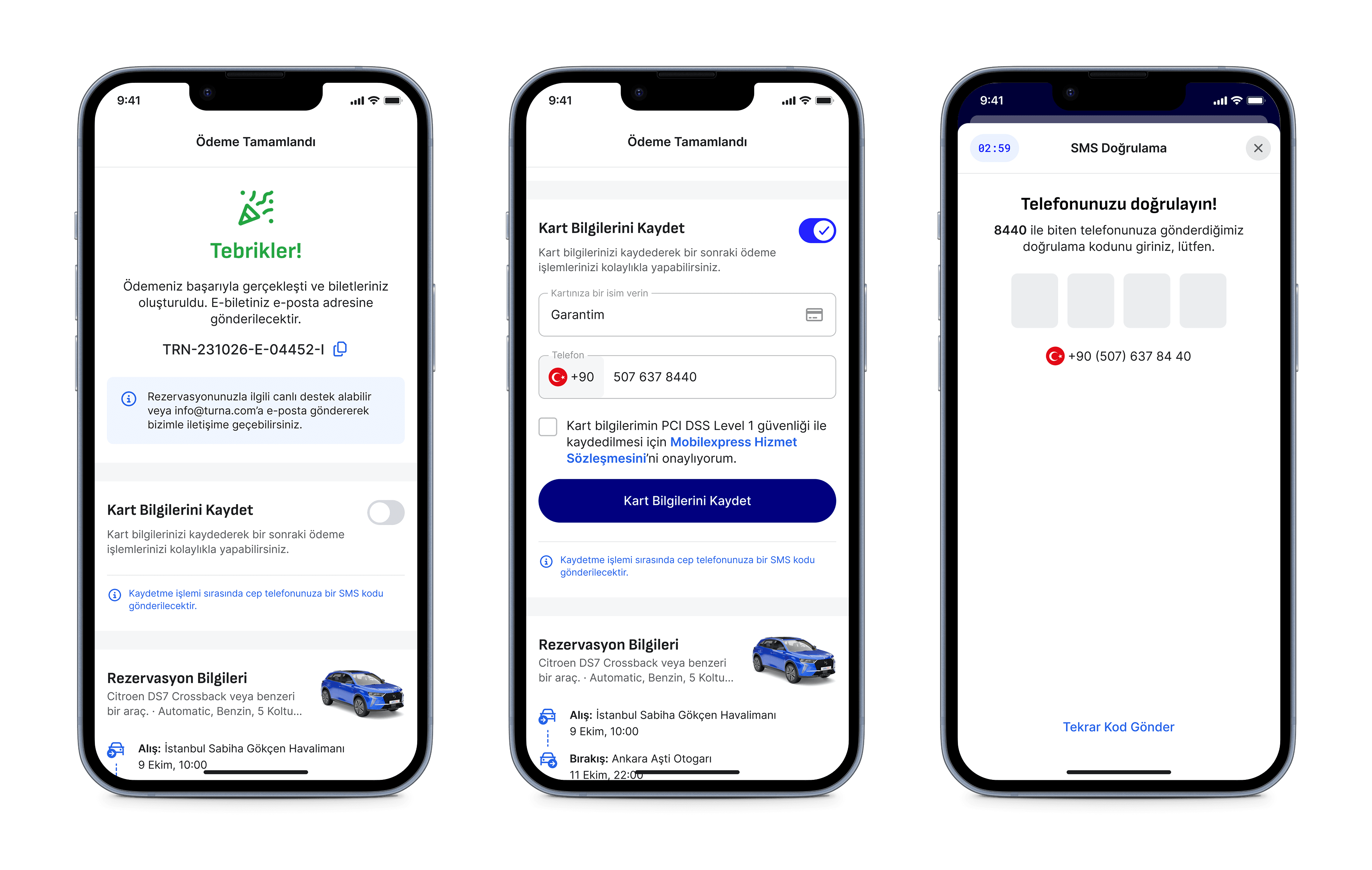 Save card after payment