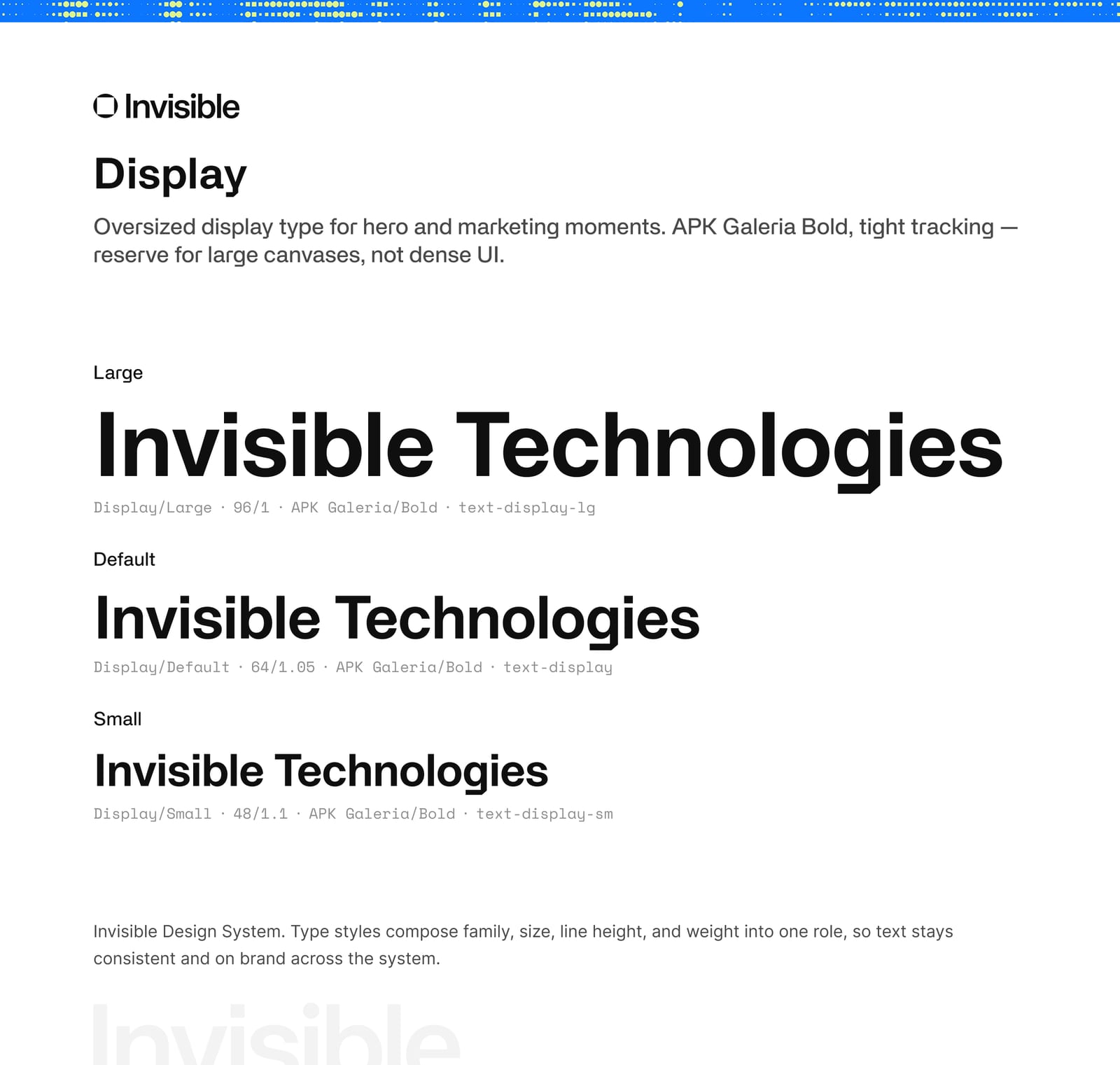 Display typography showcase