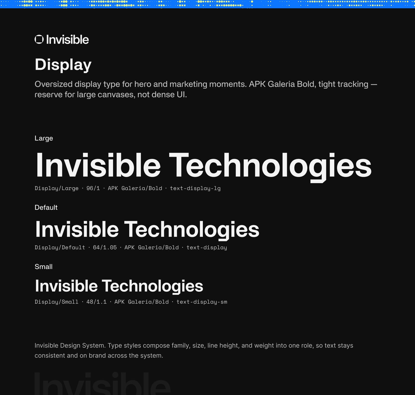 Display typography showcase