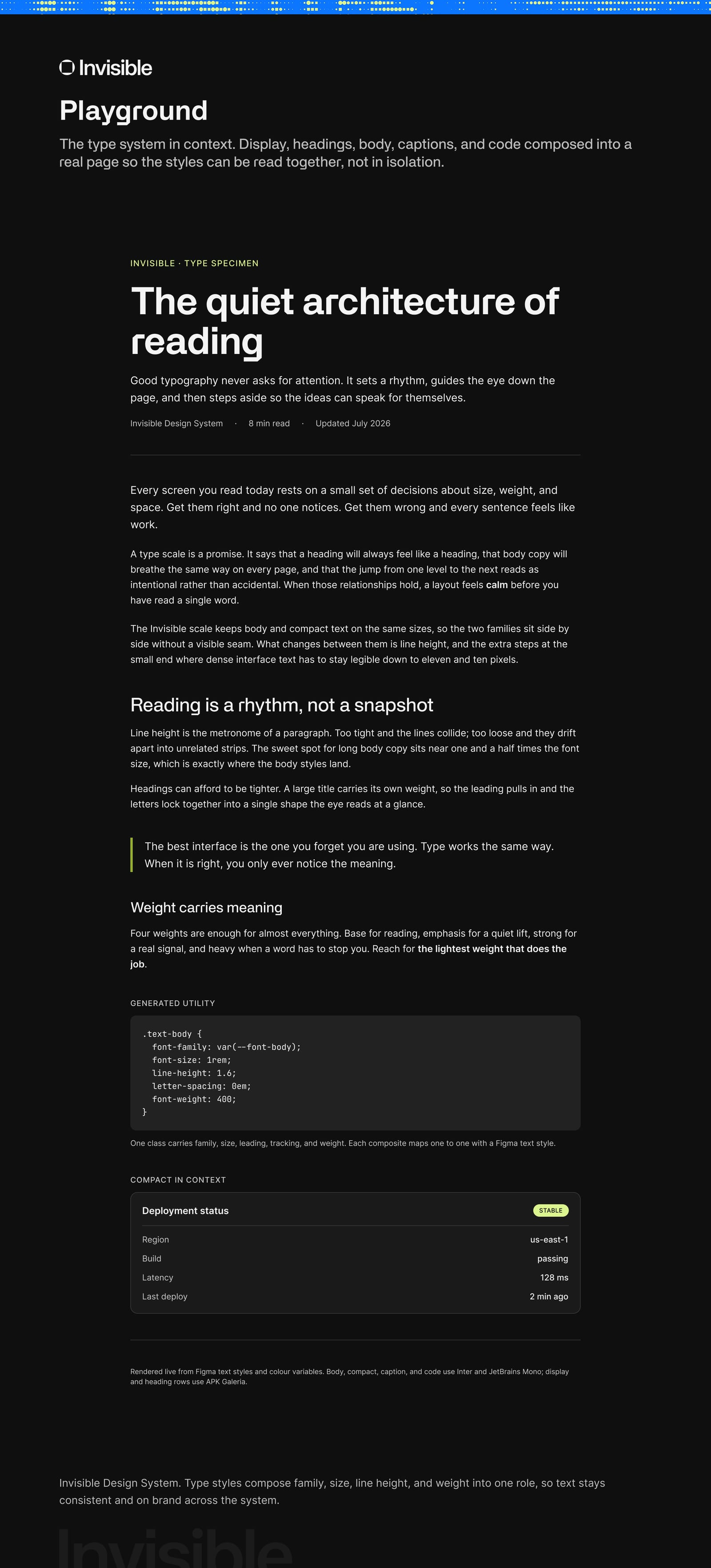 Typography playground sheet